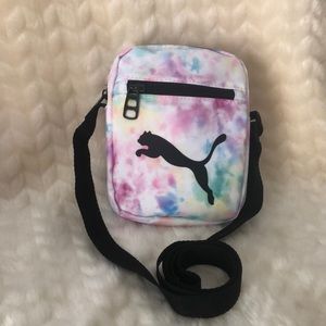 Puma  small crossbody bag with colorful tie-dye print